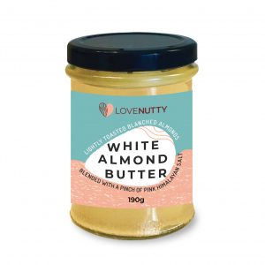 Jar of Lovenutty White Almond Butter